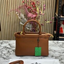 Prada Buckle Handbag With Sling And Dust Bag (Brown)(MT)