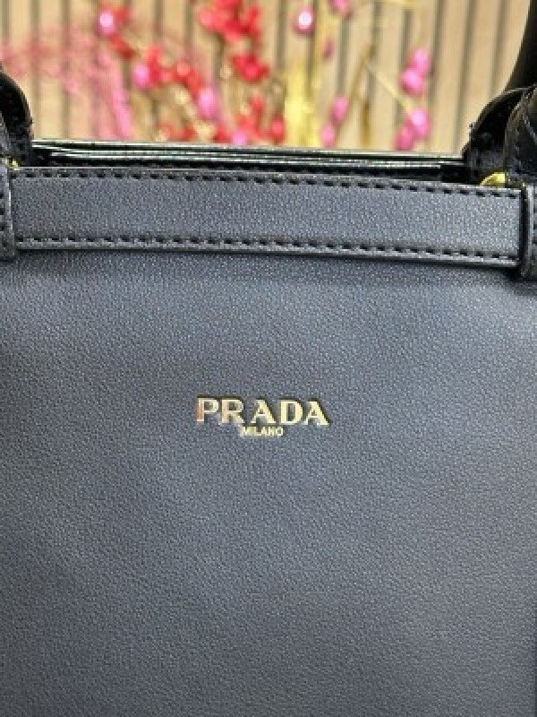 Prada Buckle Handbag With Sling And Dust Bag (Black)(MT) - Image 3