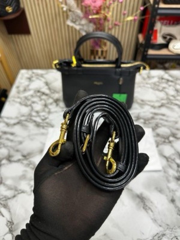 Prada Buckle Handbag With Sling And Dust Bag (Black)(MT) - Image 5