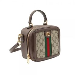 Alternative view of Gucci Brown Leather Ophidia Mini Top Handle 2WAY Bag with magnet box 379(BR)