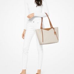 Alternative view of MICHAEL KORS Brown Whitney Signature Small Tote Bag 360(BR)