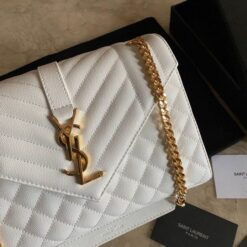 Alternative view of YSL Saint Laurent Womens Brown Envelope medium Shoulder Bag with box 227(BR)