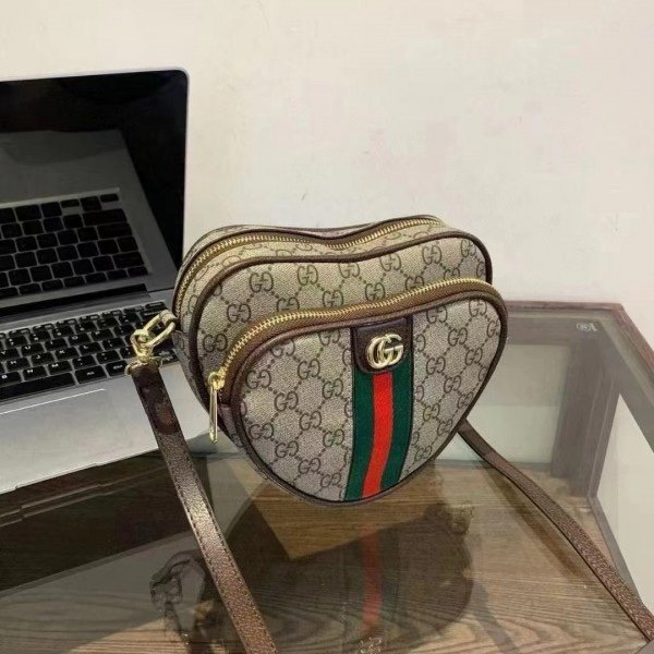 Gucci heart pochette shape sling bag with box 110(BR) - Image 2