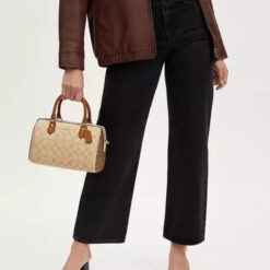 Alternative view of COACH rowan satchel signature canvas saddle f83607 crossbody bag with dust cover(BH)