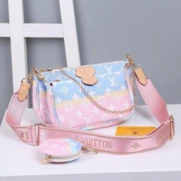 Louis vuitton pochette multi pink belt with og box(BH) - Image 4