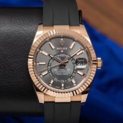 Rolex Sky-Dweller YZ Black Oysterflex with Grey Dial