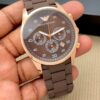Armani Ceramica Brown dial Premium watch