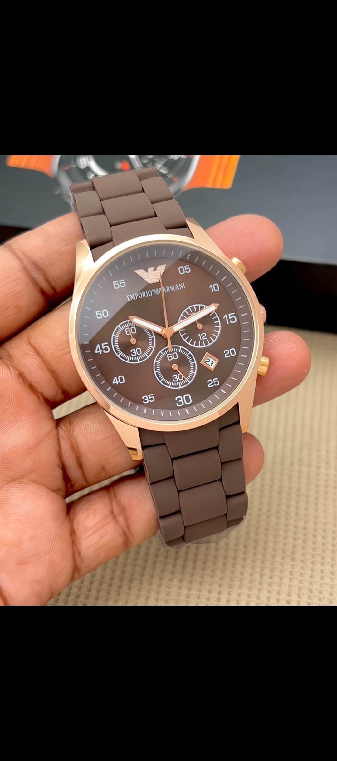 Armani Ceramica Brown dial Premium watch